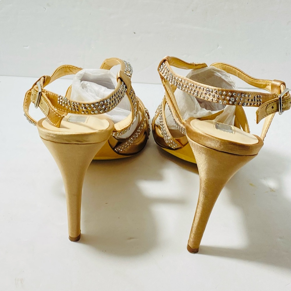 INC International Concepts Sharee Glitter Gem Strap 4” High Heels Womens Sz 10M - Picture 4 of 5